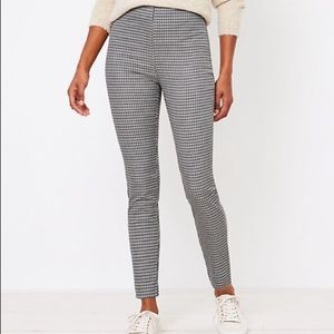 LOFT Side Zip Check Skinny Pant